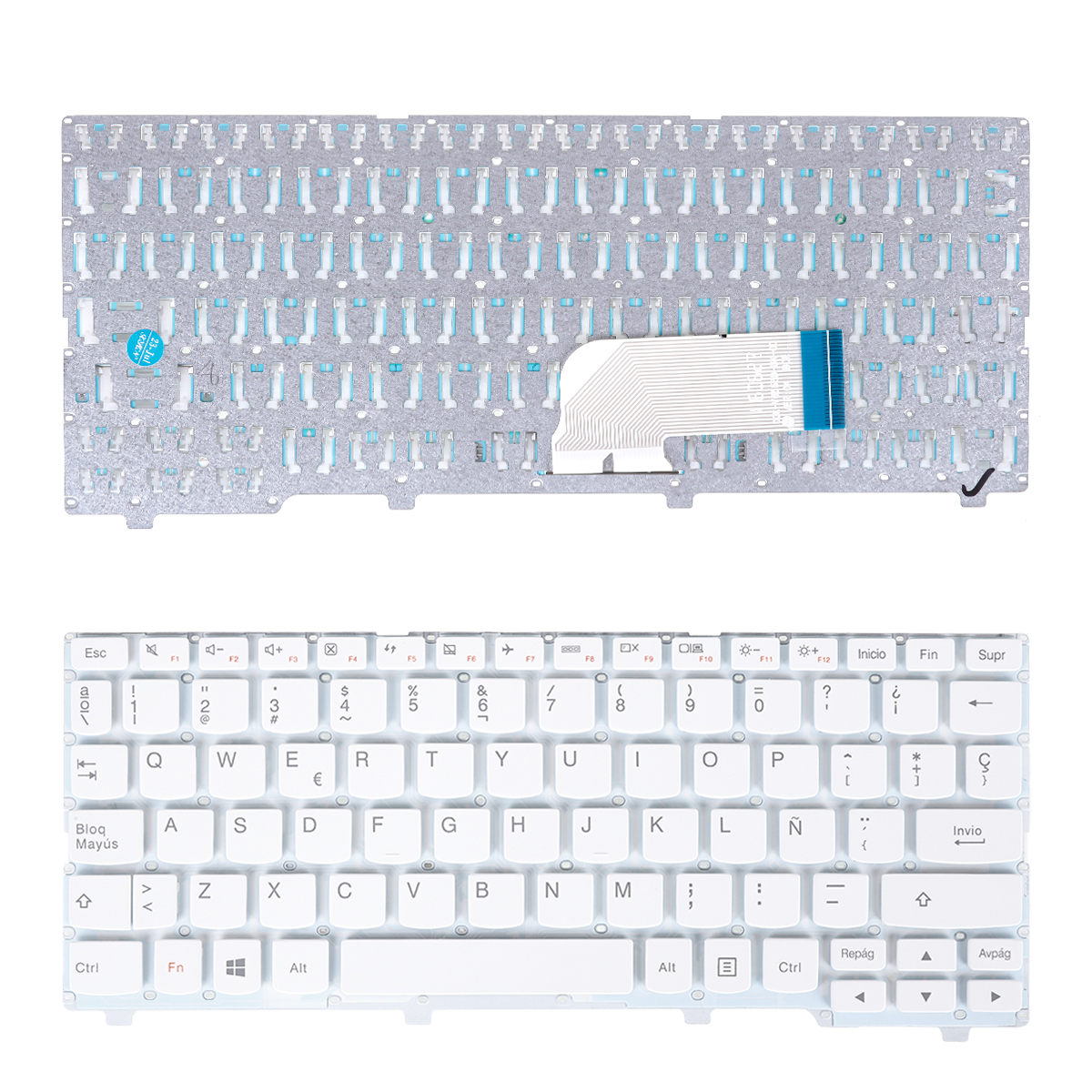 Picture of New Replacement Laptop Keyboard For LENOVO Ideapad 100S-11IBY WHITE WIN8 (Without FRAME) SP Layout